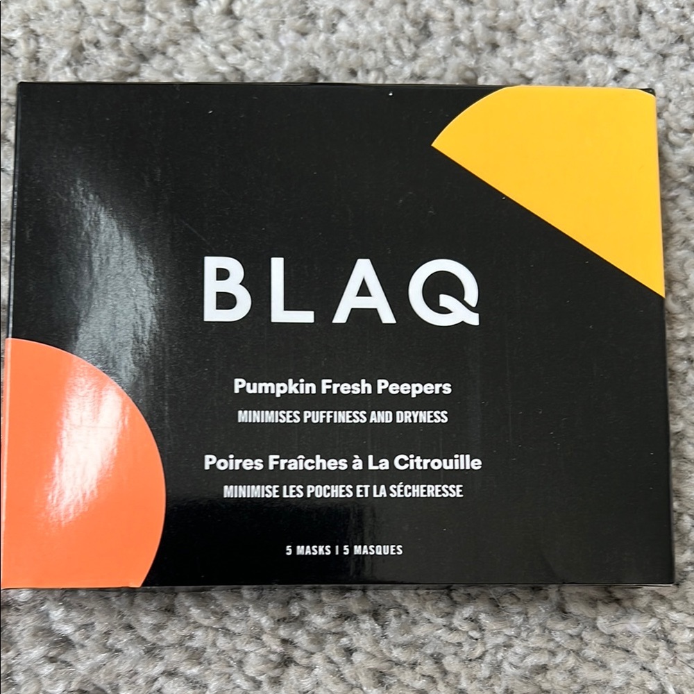 BLAQ Pumpkin Fresh Peepers Masks